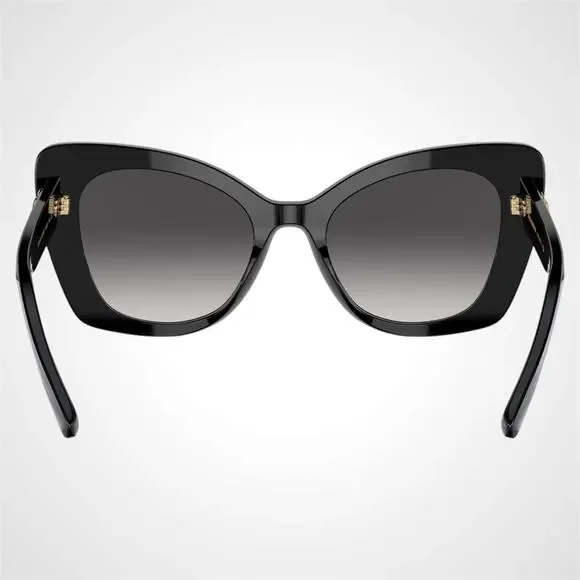 New Dolce & Gabbana Sunglasses Black Gold Butterfly Cat Eye 53-20